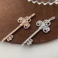 wholesale S925 sterling silver original trendy key necklace, French-inspired luxury versatile minimalist pendant for commuting women-0-2