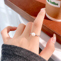 wholesale S925 Sterling Silver Moebius Freshwater Pearl Ring for Women, Light Luxury Index Finger Ring, Open Ring, Niche Design Band-0-3