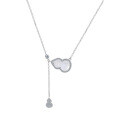 Sterling Silver Iridescent Butterfly Necklace, Light Luxury Versatile Pendant-0-3