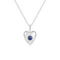 wholesale S925 Sterling Silver Lapis Lazuli Heart Necklace for Women, European and American Style, Small and Unique, Ins High-End Feel, Black Onyx Silver Jewelry-0-5