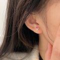 wholesale S925 Sterling Silver Korean-style Small Mushroom Enamel Drop Earrings for Women, Designed with a Sense of Luxury and Trendy Niche Aesthetic-0-2