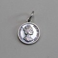 wholesale 925 Sterling Silver Plated with K Gold Queen Head Coin Pendant Vintage Necklace Crystal Bracelet Bead Charm Accessories-0-7