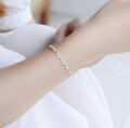 wholesale Metal S925 silver millet grain olive bead bracelet for women, ins design minimalist luxury feel new style-0-3