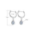 wholesale S925 Sterling Silver Waterdrop Moissanite Earrings for Women, Simple Maple Fashion Korean Style Summer Stud Ear Clips-0-5