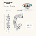 Sterling Silver Exaggerated European Cross-border Earrings with Moissanite Stars [Clearance Free Shipping]-0-37