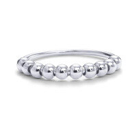 wholesale S925 Sterling Silver Rotatable Stress Relief Bead Ring, Trendy Ins Style Anxiety Relief Finger Jewelry-Platinum No. 6
