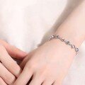 wholesale S925 Sterling Silver Zircon Inlaid "Love in Heart" Bracelet, Light Luxury High-End Gift for Girlfriend Valentine's Day Birthday-0-3