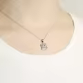 wholesale S925 Sterling Silver European Style Three-Piece Set: Stackable Diamond Rings, Full Pavé Zirconia Stud Earrings, and Pendant Necklace for Women - Wholesale-0-3