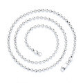 wholesale S925 Sterling Silver Vintage Antique-Finished Bead Chain, Round Bead Chain for DIY Free Matching Single Necklace Chain-0-4