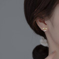 wholesale S925 silver earrings for women, Korean-style minimalist small pearl cherry cute sweet elegant earrings G8592-0-1