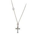 wholesale S925 Sterling Silver Full Diamond Cross Necklace, Fashionable Classic Korean Style Minimalist Unique Niche Design Choker Jewelry-0-4