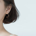 wholesale S925 silver minimalist and unique wave ear hoops with a distinctive design, new earring style G2822-0-3