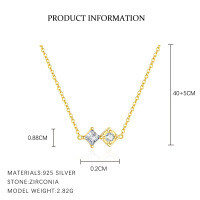 wholesale Metal Butterfly Necklace, Cross-border Women's Ins Style, Color Resin Drop, Turquoise Ring Set-A4060_White Zirconium_18K Yellow Plating_Swimming Paint_Palladium Base 925 Silver