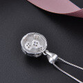 wholesale S925 Sterling Silver Women's Fashion Hexagonal Patchwork Diamond-Inlaid Pendant Internet-Famous Same Style Football Silver Jewelry-0-2