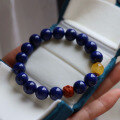 wholesale Metal material first, natural old mine lapis lazuli about 10mm single-strand bracelet original DIY bracelet simple, fashionable, and versatile-0-1