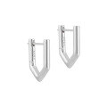 wholesale S925 Sterling Silver New Geometric Single-Sided Micro-Paved Earrings Women High-End Sense Small Original Ins Light Luxury Temperament Ear-0-7