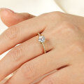 Gold-Plated Brass Women's Fashion Cubic Zirconia Full Diamond Design Luxury Ring-0-2