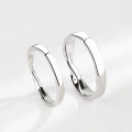 wholesale S925 Sterling Silver Maker Möbius Ring Couple Rings for Men and Women, Korean Version Minimalist Open-Ended Plain Bands-0-1