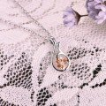 wholesale 18K gold, 9K gold, 14K rose gold and white gold dual-tone fashion charm pendant with six-petal design, versatile women's jewelry-0-2