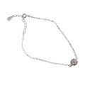 wholesale 925 Sterling Silver Korean Style Minimalist Single Zircon Bracelet, Factory Direct-0-4
