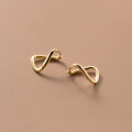 wholesale Sterling Silver Minimalist Hoop Earrings Small Distorted Irregular Design High-End Ear Clasp M02262-0-3