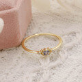 wholesale 9K Gold Japanese Minimalist Style Tanzanite Ring, Yili Jewelry Spring New Collection Wholesale-0-2