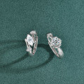 Sterling Silver Moissanite Couple Rings, Unique Minimalist Design, Manufacturer Direct-0-0