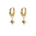 wholesale 925 Sterling Silver Vintage Fashion Blue Star Zircon Earrings for Women, Ins-0-4