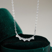 S925 Silver Full Diamond Collar Necklace Women HW Evening Moissanite Pendant-Inlaid with moissanite  925 silver