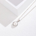 wholesale Sterling Silver Minimalist Small Fresh Niche Design Pearl Necklace Women's Choker Shell Pendant 520 Commemorative Gift-0-3