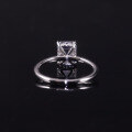 wholesale S925 sterling silver with a 2-carat commuter-style large main stone cushion cut moissanite ring that does not fade, women's style-0-3