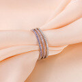 wholesale S925 Sterling Silver Zircon Plain Circle Diamond Ring Women, Designed with a Sense of Niche Minimalist Row of Diamonds Ring, Tail Ring Accessory-0-0