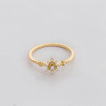 wholesale 925 Sterling Silver Gold Plated Zircon Flame Ring, Duli Jewelry Winter Japanese Limited Edition Candlelight Set Exquisite and Versatile-0-2