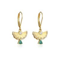 wholesale 925 Sterling Silver Jewelry, High-End and Niche Malachite Necklace for Women, Versatile and Exquisite Fan-Shaped Collarbone Chain Wholesale-Same style earrings 925 silver