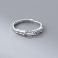 wholesale S925 Sterling Silver Fresh and Sweet Ins-Style Minimalist Exquisite Double-Layer Bamboo Joint Ring R02840-0-4