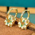 wholesale 14K gold original heavy-duty Dunhuang-style new Chinese-style earrings for women, high-end Christmas gift-0-1