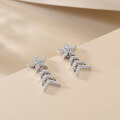 wholesale S925 sterling silver cross-border new trendy Chanel-style star earrings, star-shaped tassel earrings wholesale-0-3