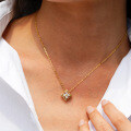14K Gold Plated 925 Silver Moissanite Four-Leaf Clover Pendant Necklace-0-1