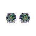 Gold-Plated S925 Silver Classic Four-Prong Moissanite Stud Earrings, Cross-Border Hot Seller-0-8