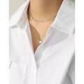 wholesale S925 Sterling Silver XL095 Korean Style Collarbone Necklace, Ins Minimalist and Versatile Small Niche Heart-shaped Pendant Necklace for Women-0-3