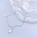 wholesale S925 Sterling Silver Geometric Five-Pointed Star Bracelet, Ins Style, Personalized Design, Versatile Daily Wear Women's Best Friend Jewelry-0-1
