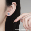 S925 Silver Cross Screw Ear Studs, D Color Moissanite, Simple Ins Style-0-2