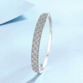 wholesale S925 Sterling Silver Moissanite Bracelet for Girlfriend's Best Friend, High-Quality Starry Sky Bangle, Ready Stock Wholesale-0-2