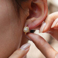 S925 Sterling Silver Moissanite Earrings, Luxurious Classic Design, Cross-Border Wholesale-0-2