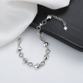 wholesale S925 Sterling Silver Interlocking Heart Bracelet, Sweet and Stylish Internet Celebrity All-Match Women's Accessory-0-1