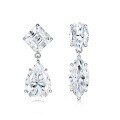 S925 Silver Moissanite Teardrop Earrings, Small Niche High-End Livestreamer Style-0-0