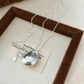 wholesale S925 Sterling Silver Korean Style Dough Pendant Necklace for Women, Small Batch Design, Luxury Minimalist Collarbone Chain with a Premium Feel-0-4