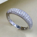 wholesale S925 Sterling Silver Full Rhinestone Fashion Ring for Women, Trendy Ins-Style Cross-Border Wholesale Piece-0-0