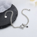 wholesale S925 Sterling Silver Creative Letter Initial Cute Bear Bracelet Korean Style Minimalist Trendy Design Jewelry-0-1