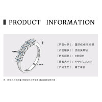 S925 Sterling Silver D Color Moissanite Ring, Sparkling Starry Design-Sparkling Galaxy  9 US